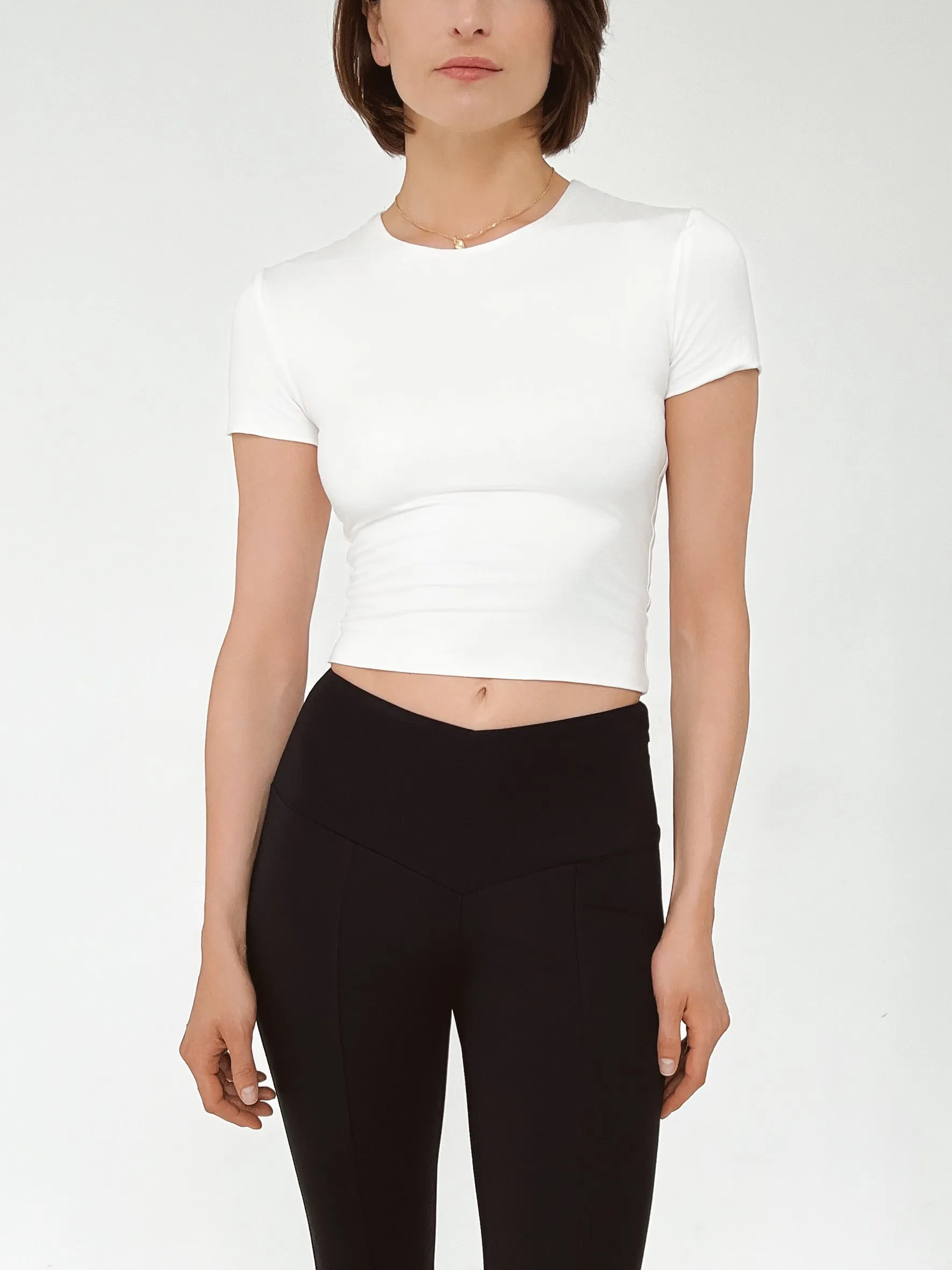 Crop Top T-Shirt Ecru White sold by Ivalo.com product image thumbnail 3