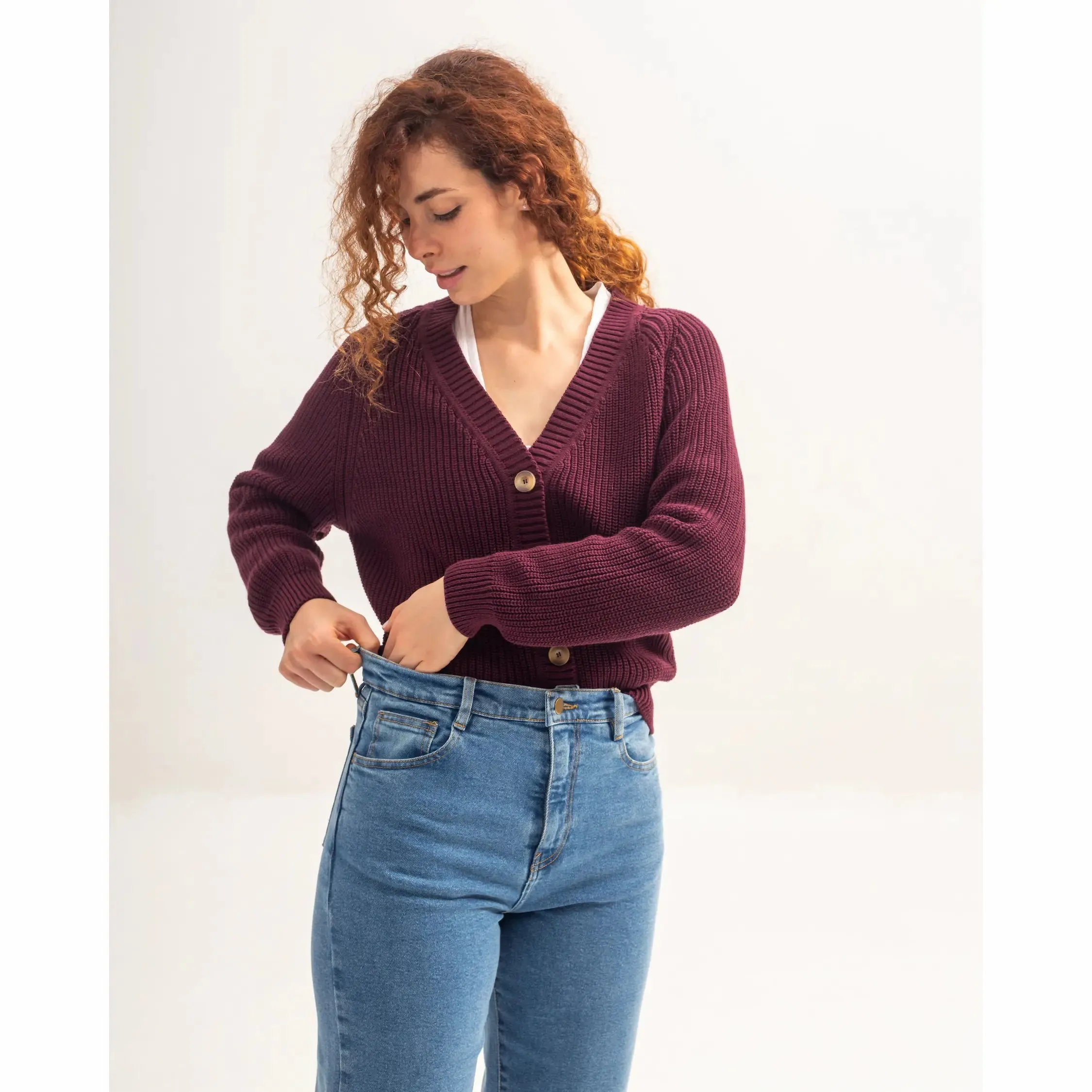 Marta Cardigan Burgundy sold by Ivalo.com product image thumbnail 5