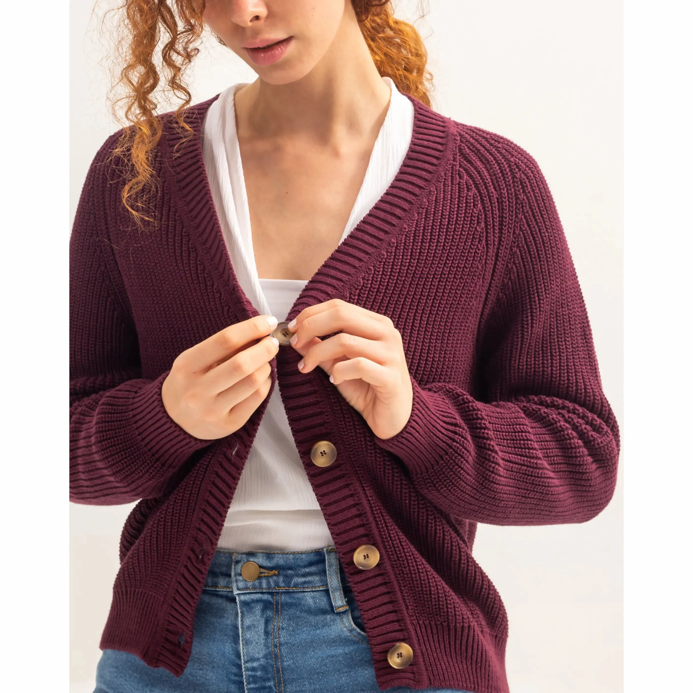 Marta Cardigan Burgundy sold by Ivalo.com product image thumbnail 3
