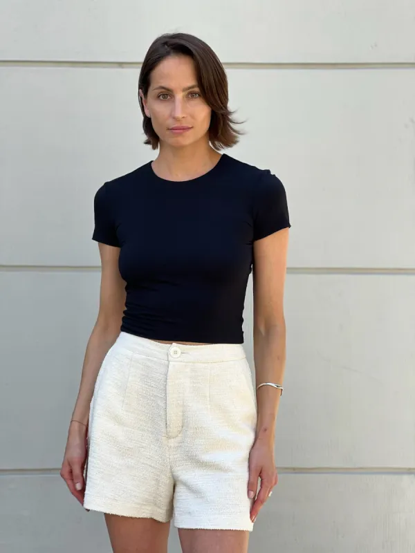 Crop Top T-Shirt Black sold by Ivalo.com