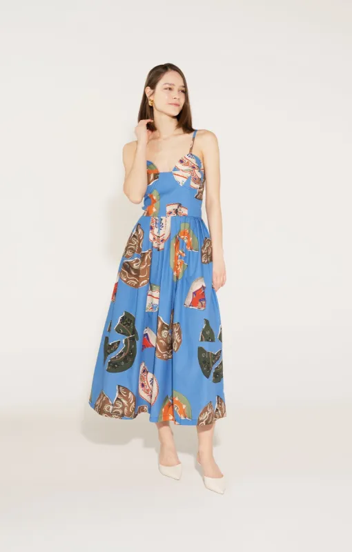 Rajczy Bustier Midi Dress Plates Blue sold by Ivalo.com