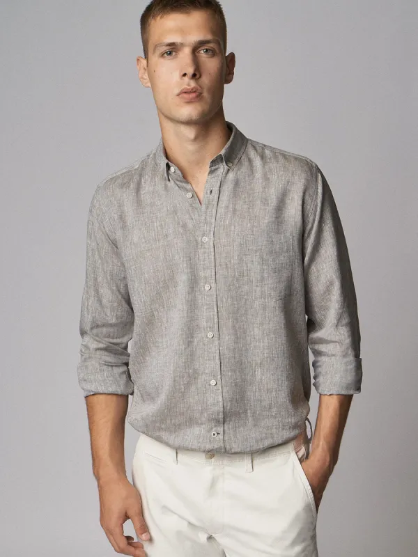 Tamina Linen Shirt Khaki sold by Ivalo.com