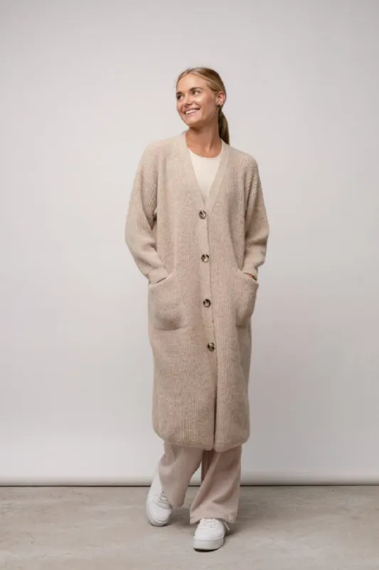 Asta Alpaca Wool Cardigan Light Beige sold by Ivalo.com
