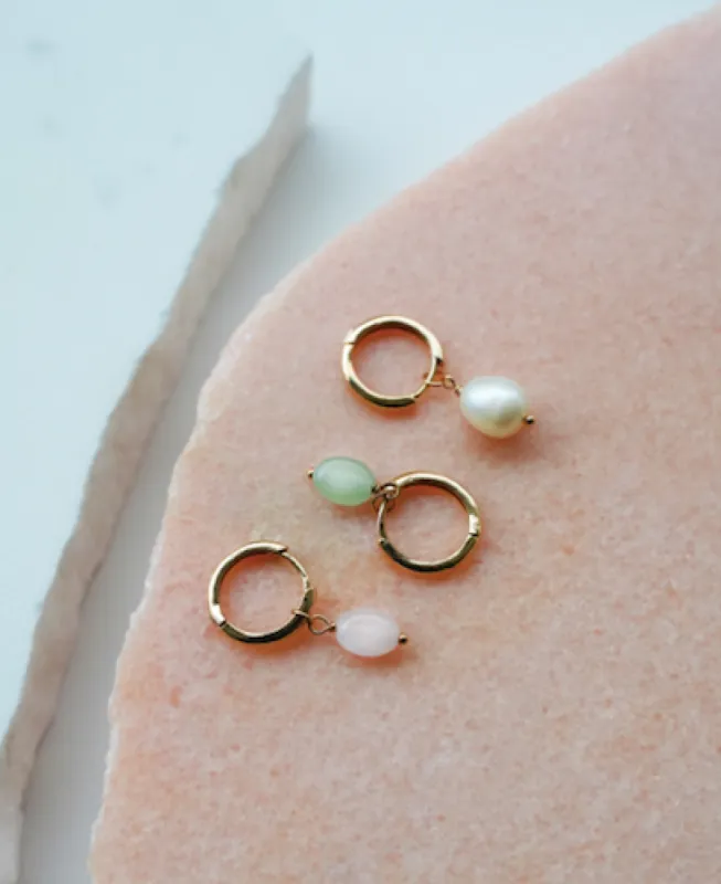 Quartz Single Earring Pink sold by Ivalo.com