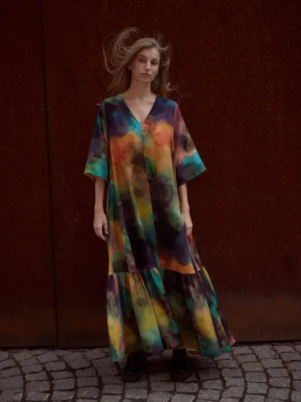 V-Neck Tencel Maxi Dress Clouds sold by Ivalo.com