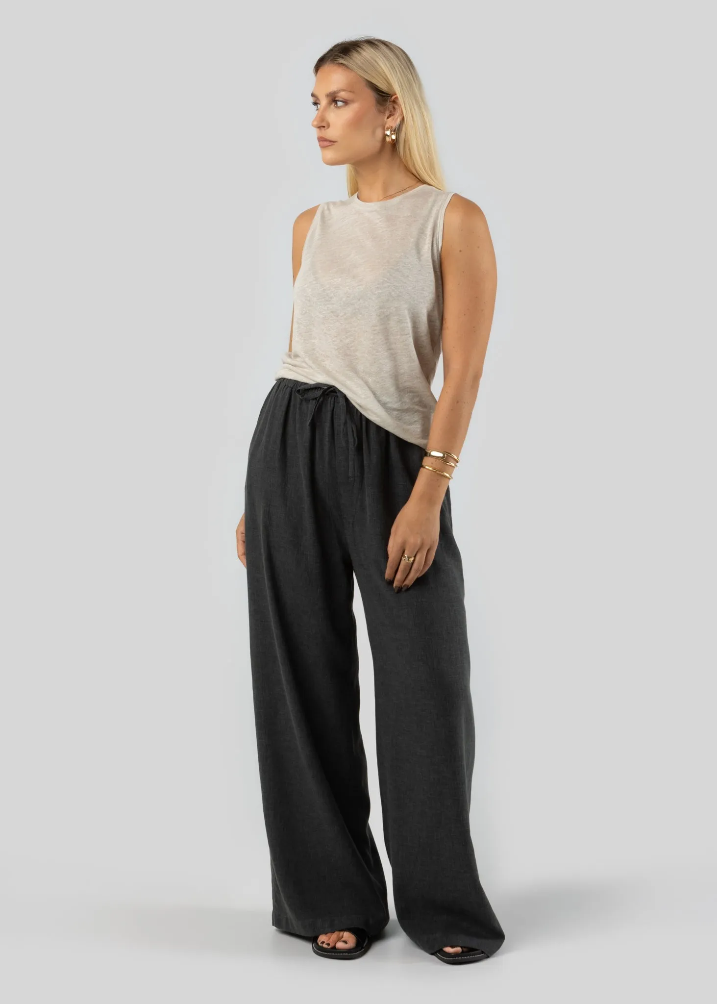 Sleeveless Linen Top Beige sold by Ivalo.com product image thumbnail 5