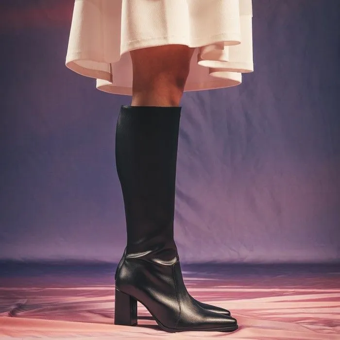 Iona Black High Heel Knee Boots sold by Ivalo.com product image thumbnail 2
