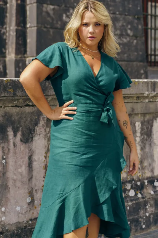 Annika Dress Evergreen sold by Ivalo.com