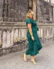 Annika Dress Evergreen sold by Ivalo.com