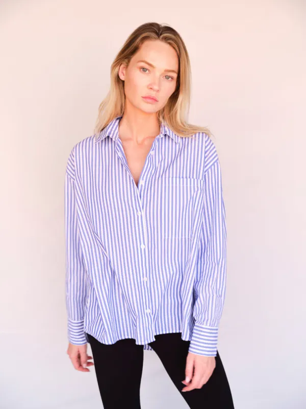 Organic Cotton Oversized Stripe Shirt sold by Ivalo.com