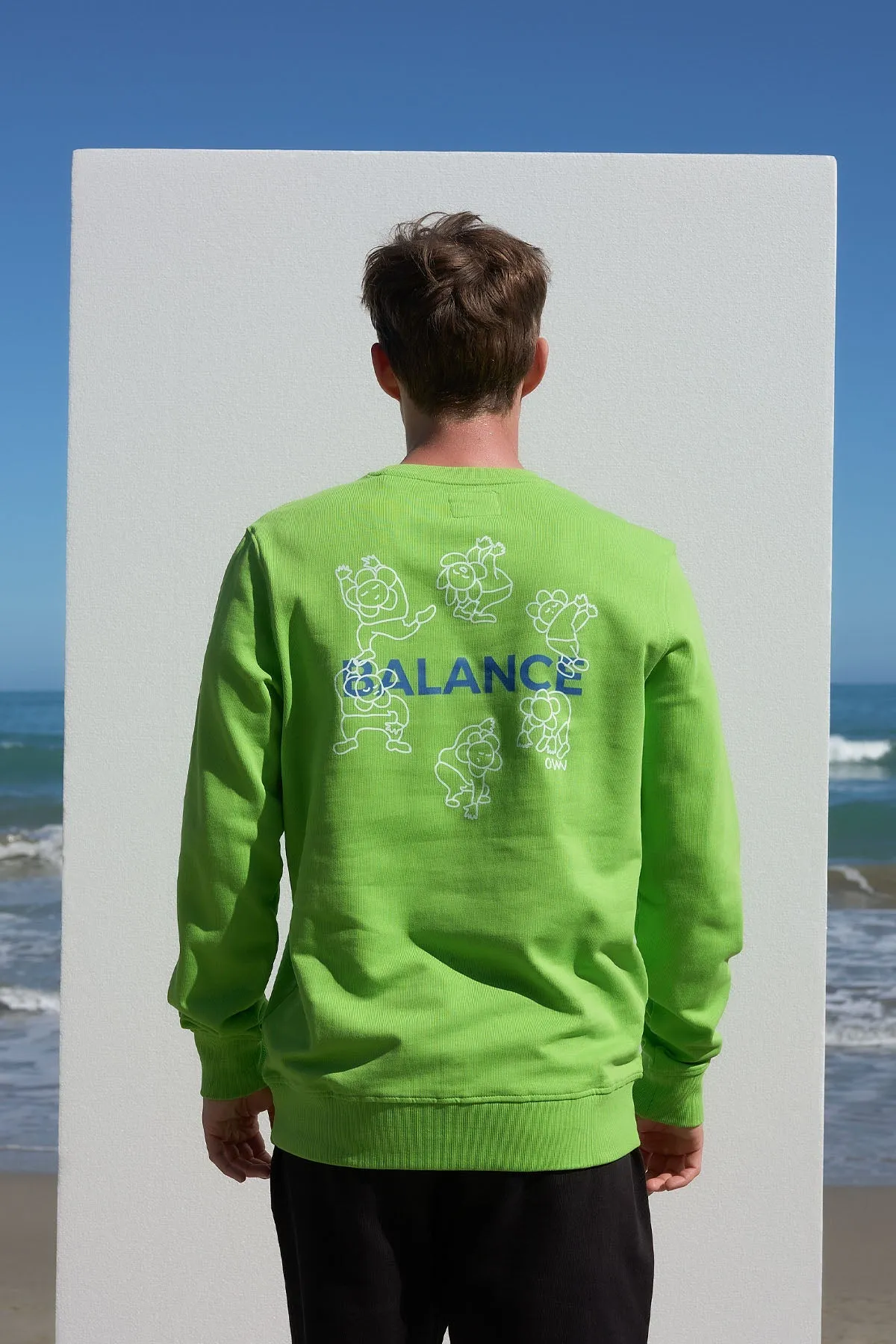 Printed Men's Crew Neck Sweatshirt Green sold by Ivalo.com product image thumbnail 2