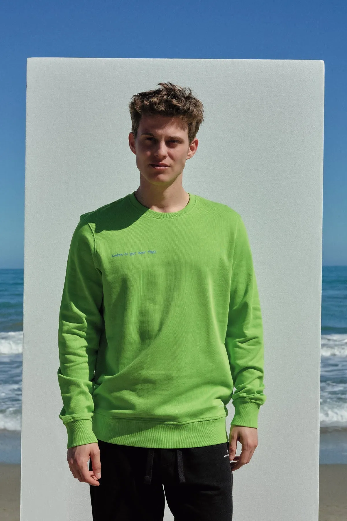Printed Men's Crew Neck Sweatshirt Green sold by Ivalo.com