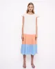 Tiered 3 Color Midi Dress White sold by Ivalo.com