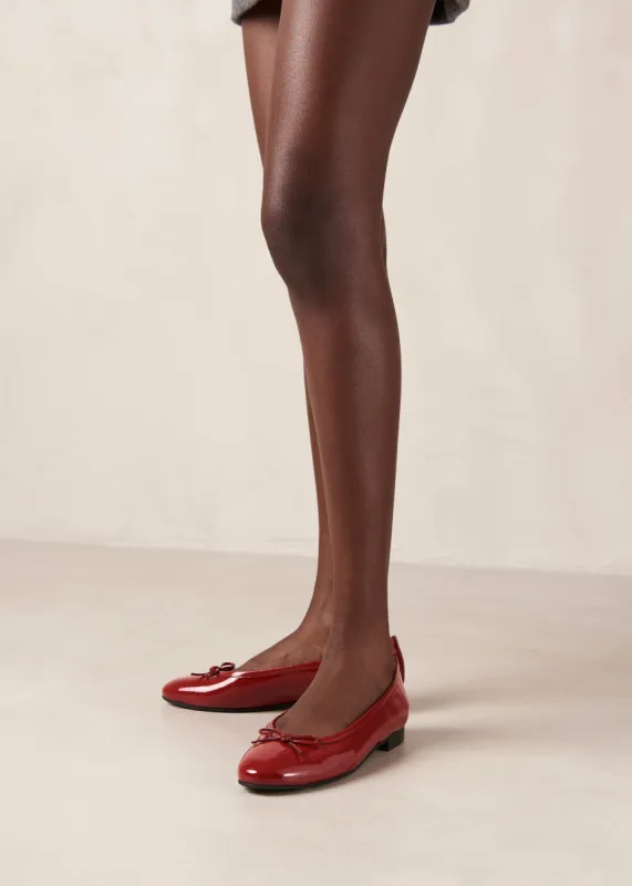 Oriana Onix Red Leather Ballet Flats sold by Ivalo.com