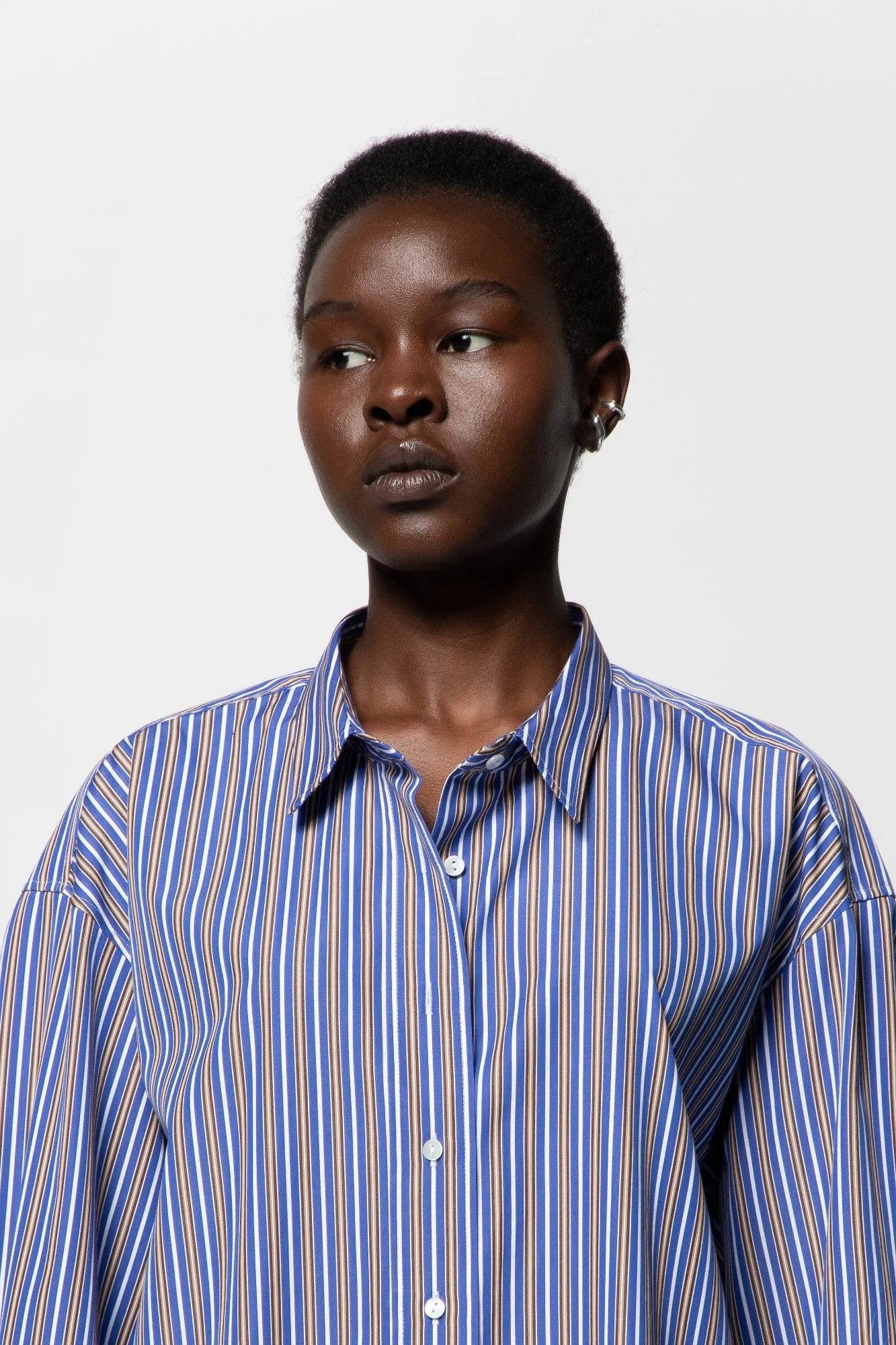 Button-up Shirt Striped Blue/Brown sold by Ivalo.com product image thumbnail 3