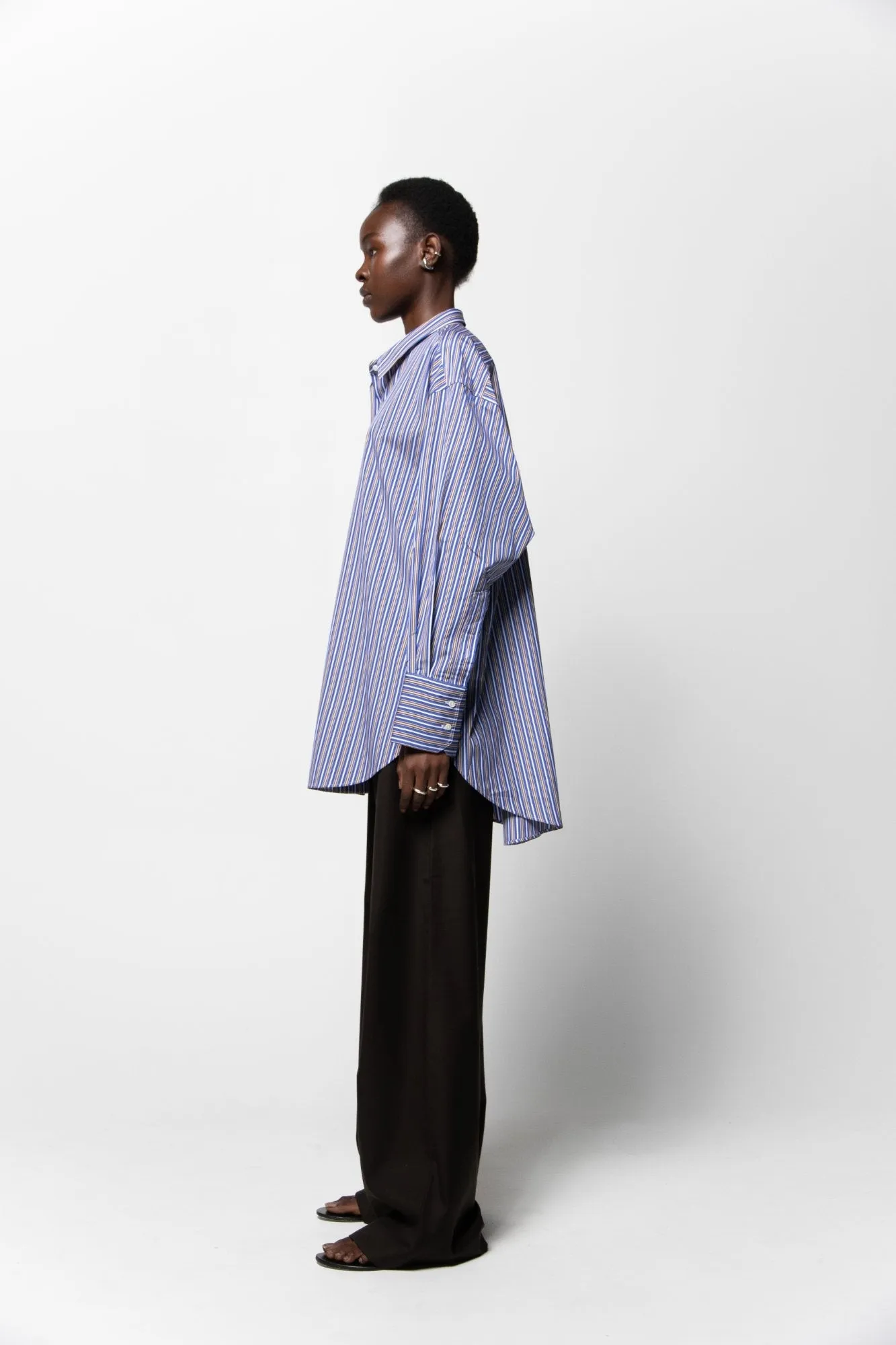 Button-up Shirt Striped Blue/Brown sold by Ivalo.com product image thumbnail 4