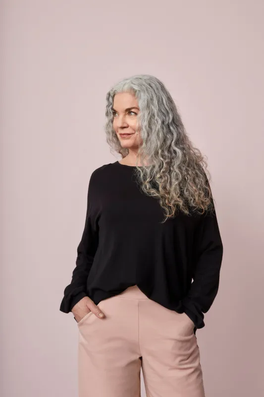 A-Line Wool Blouse Black sold by Ivalo.com