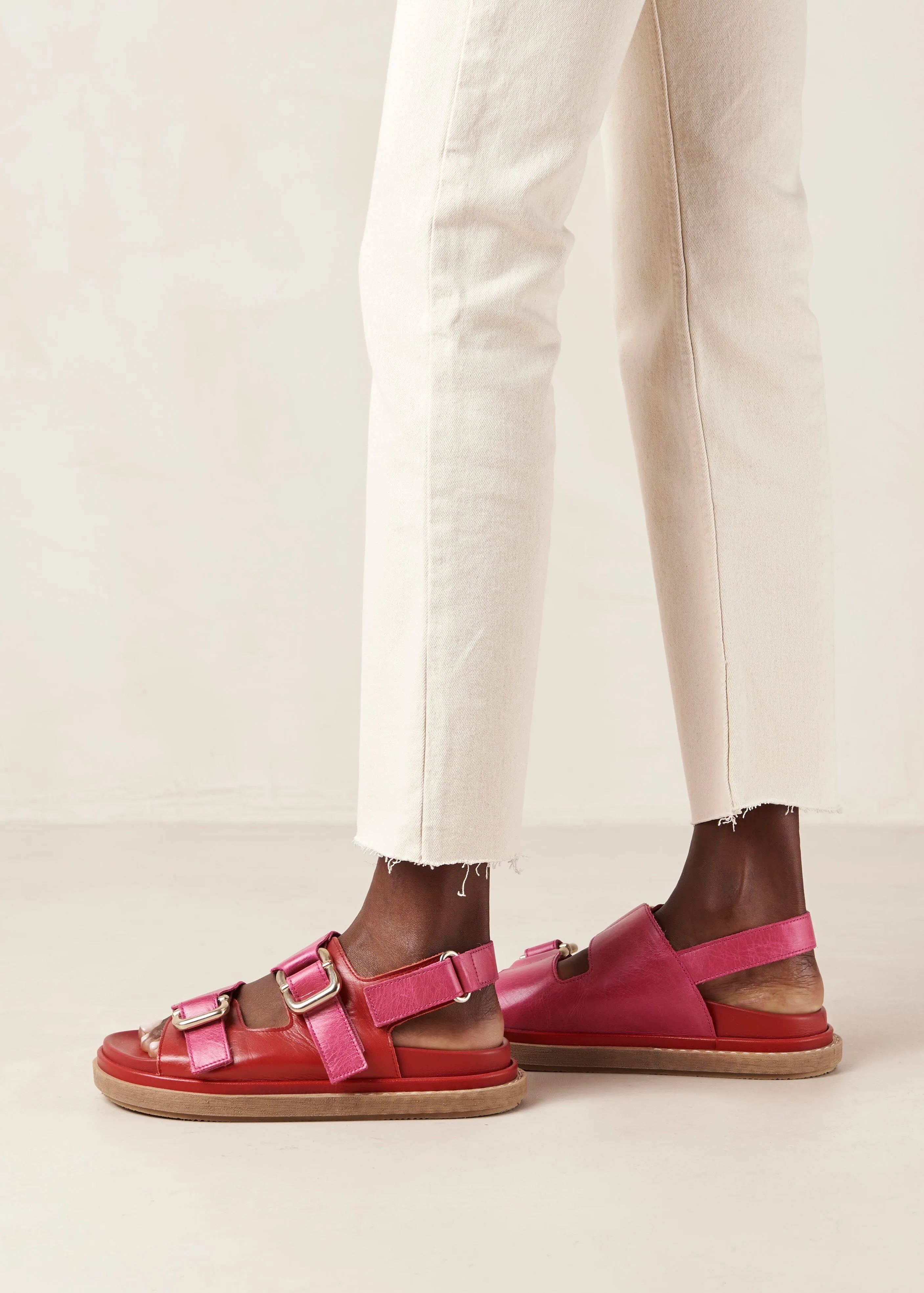 Harper Leather Sandals Bicolor Red Magenta sold by Ivalo.com product image thumbnail 5