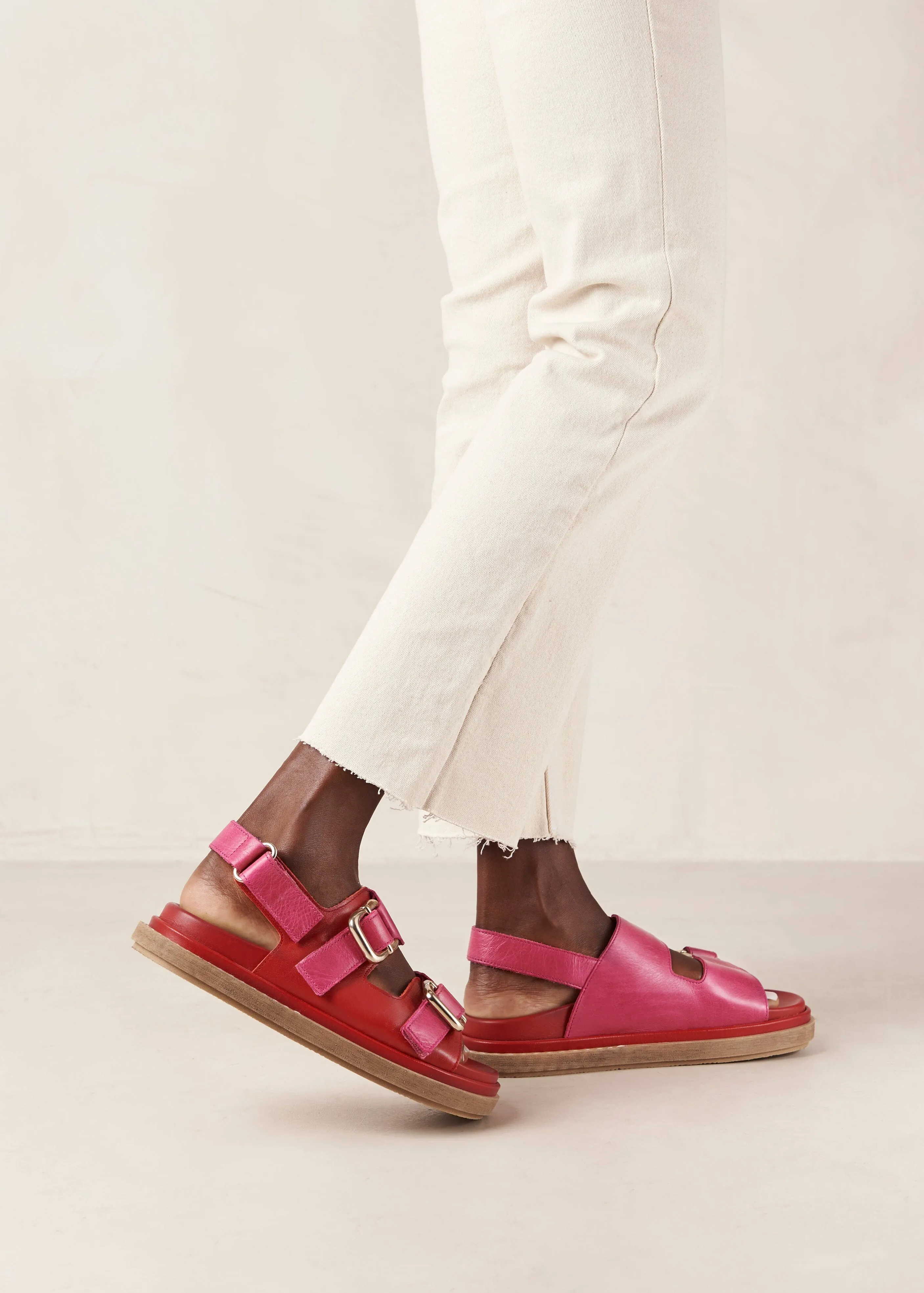 Harper Leather Sandals Bicolor Red Magenta sold by Ivalo.com product image thumbnail 3