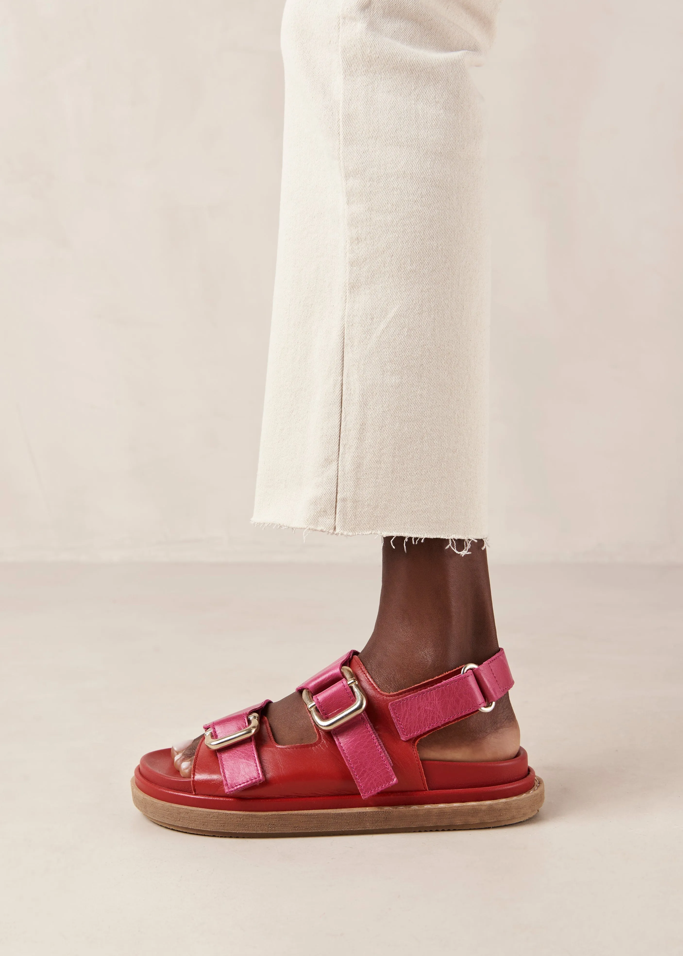 Harper Leather Sandals Bicolor Red Magenta sold by Ivalo.com product image thumbnail 4