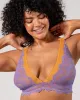 Lace Plunge Bralette Electric Lilac/Apricot sold by Ivalo.com