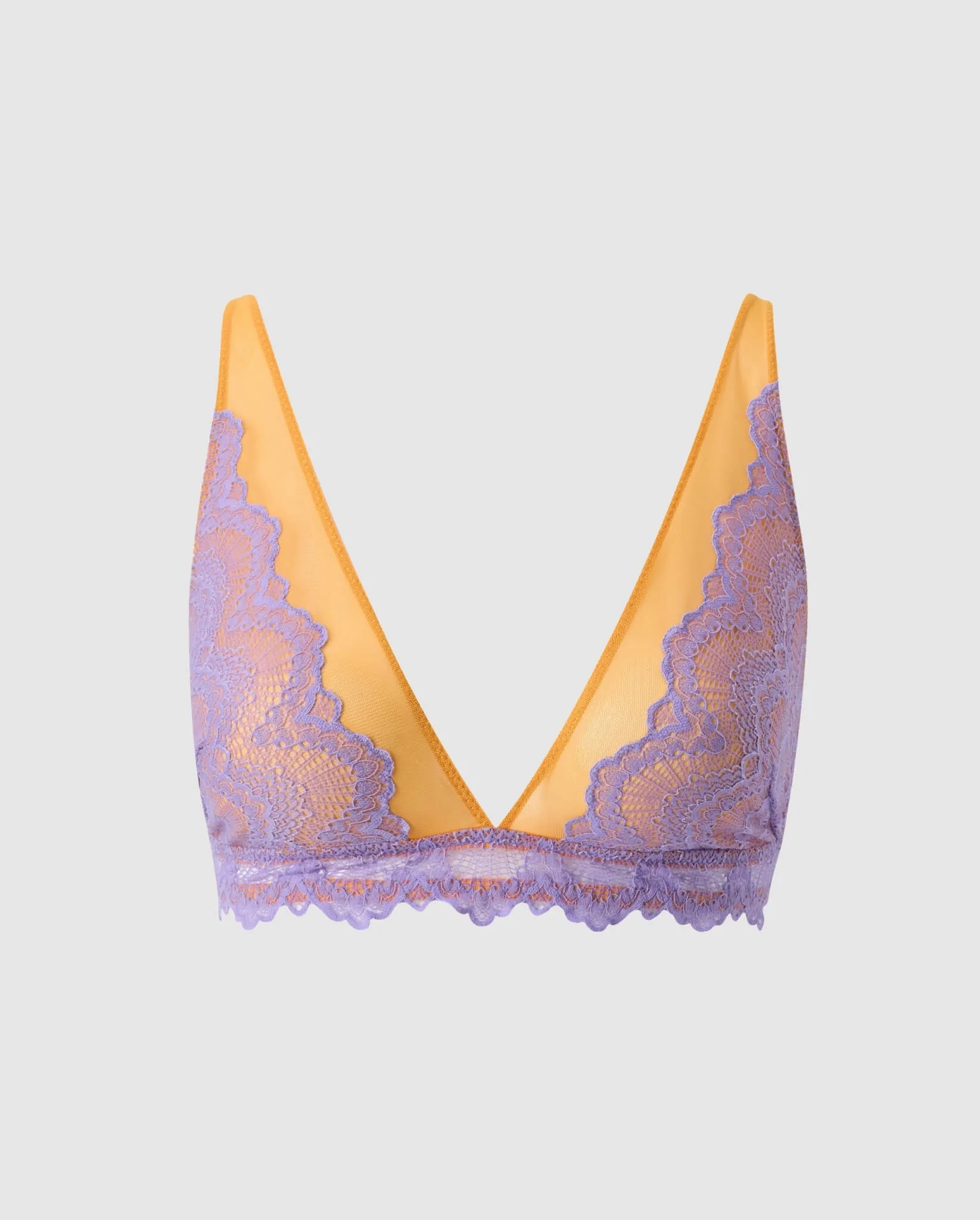 Lace Plunge Bralette Electric Lilac/Apricot sold by Ivalo.com