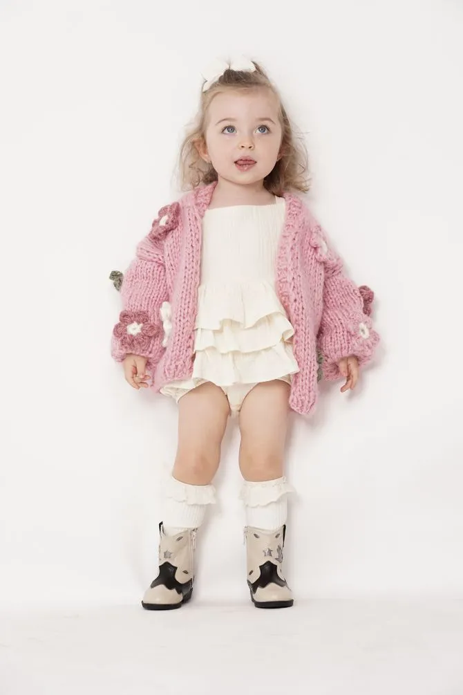 Kids' Petit Handmade Flower Sweater Pink sold by Ivalo.com product image thumbnail 3