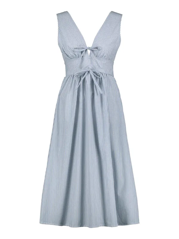 Bow Stripe Dress Light Blue sold by Ivalo.com