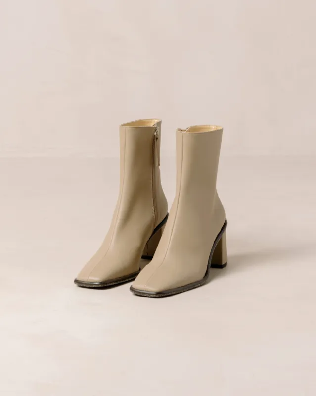 West Cactus Vegan Leather Boots Sand Beige sold by Ivalo.com