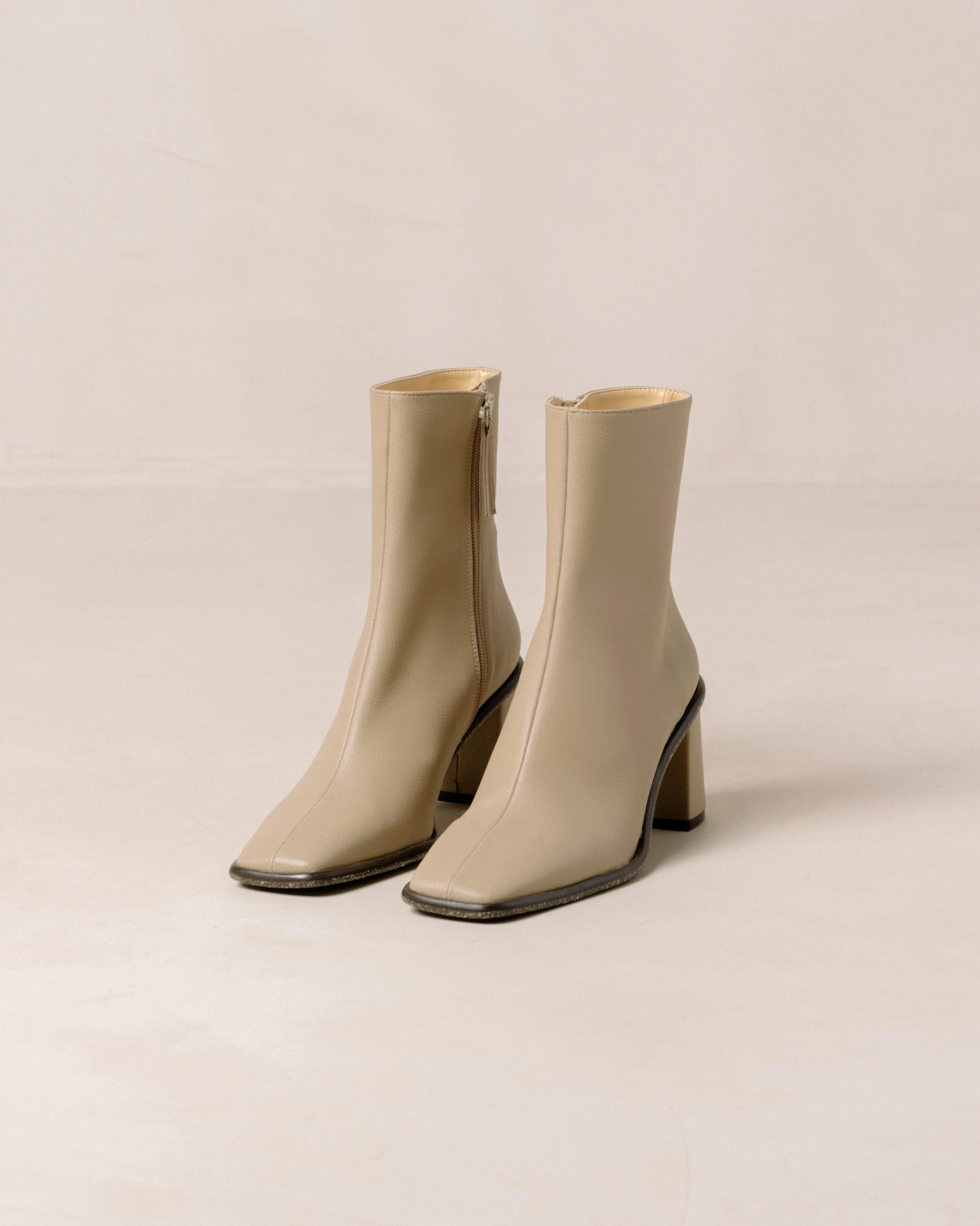 West Cactus Vegan Leather Boots Sand Beige sold by Ivalo.com