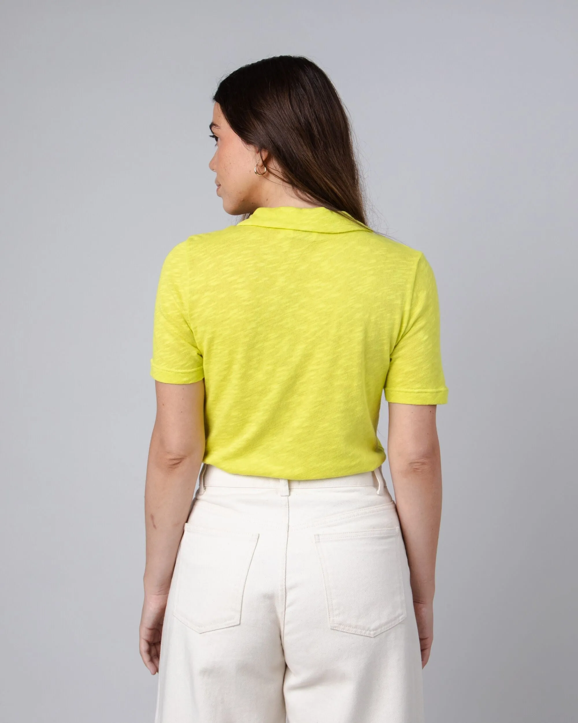 Buttoned Polo T-Shirt Lime Yellow sold by Ivalo.com product image thumbnail 4