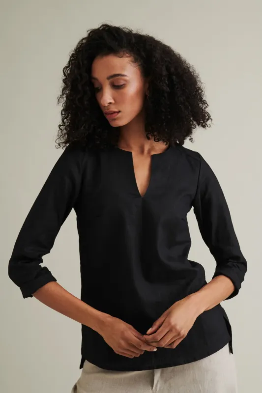Rumar Linen Blouse Black sold by Ivalo.com