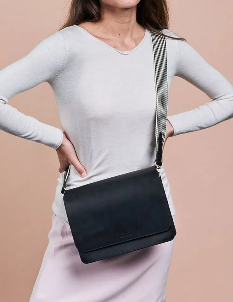 Audrey Black Checkered Classic Leather Bag sold by Ivalo.com product image thumbnail 3