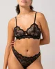Lace Cut-Out Triangle Bralette Black sold by Ivalo.com