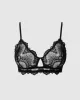 Lace Cut-Out Triangle Bralette Black sold by Ivalo.com