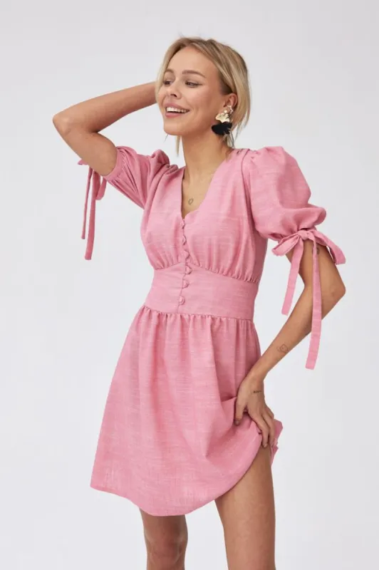 Maribel Viscose-Linen Dress Pink sold by Ivalo.com