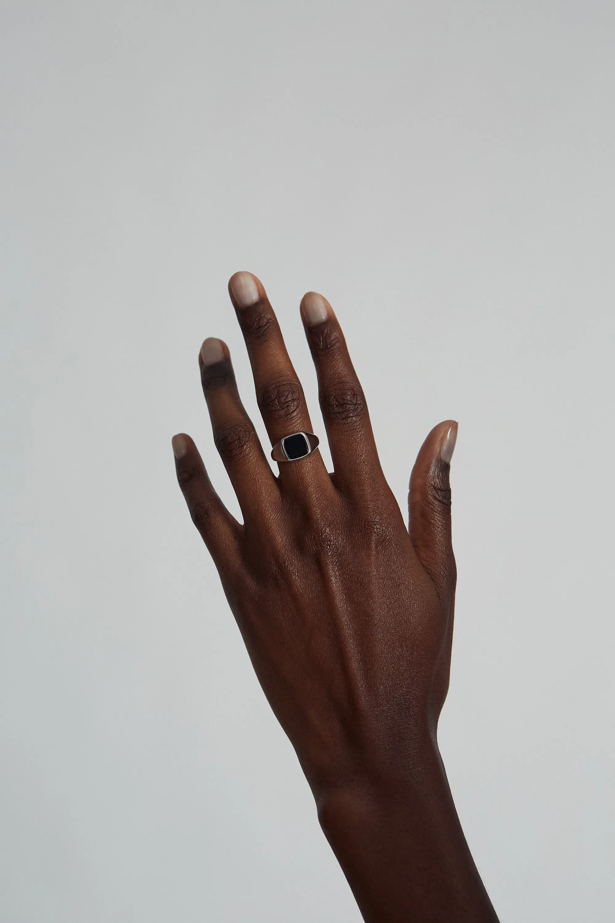 Onix Stamp Ring Silver sold by Ivalo.com