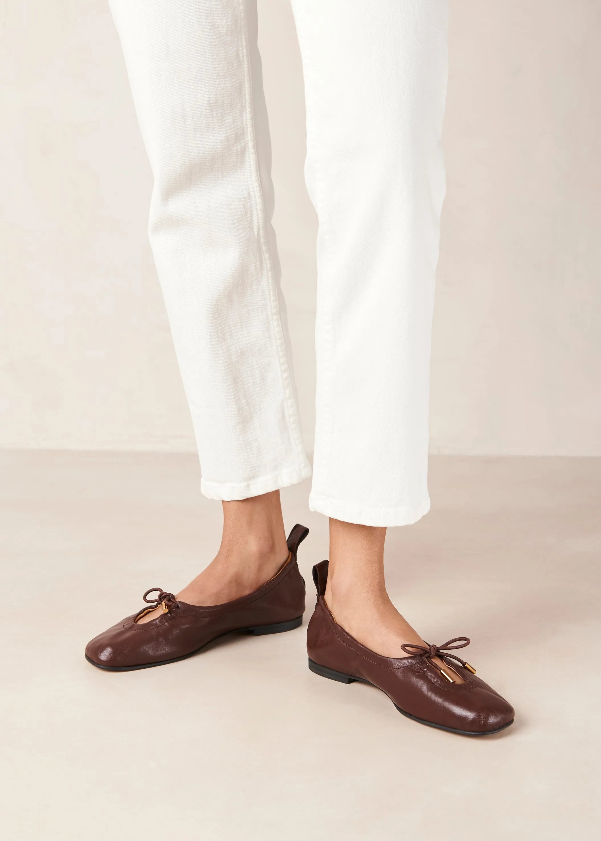 Rosalind Leather Ballet Flats Brown sold by Ivalo.com product image thumbnail 3