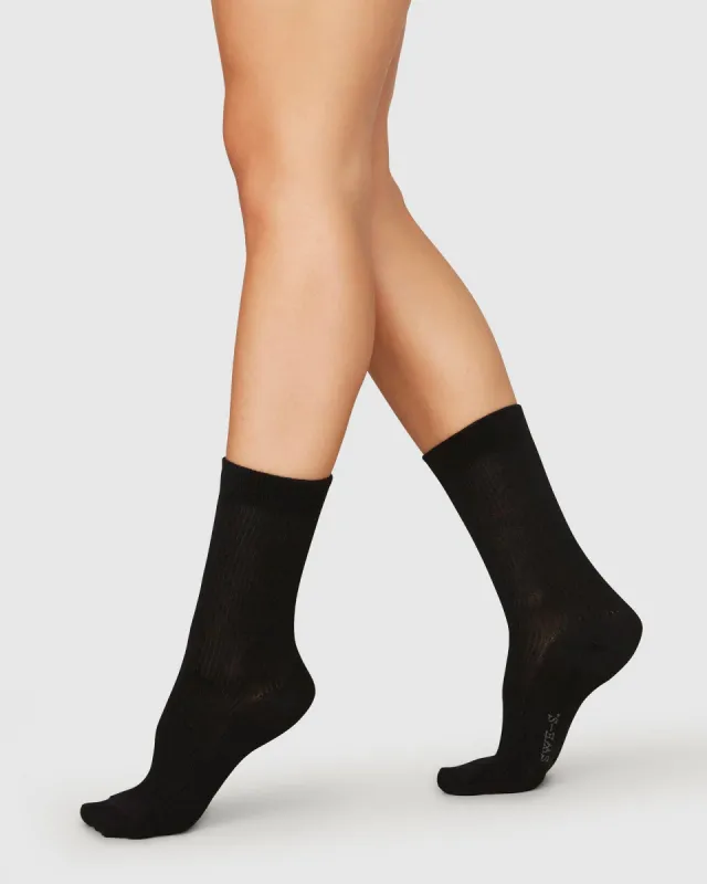 My Organic Cotton Rib Socks Black sold by Ivalo.com
