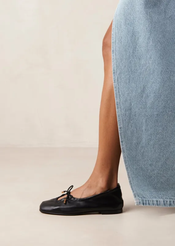 Rosalind Leather Ballet Flats Black sold by Ivalo.com
