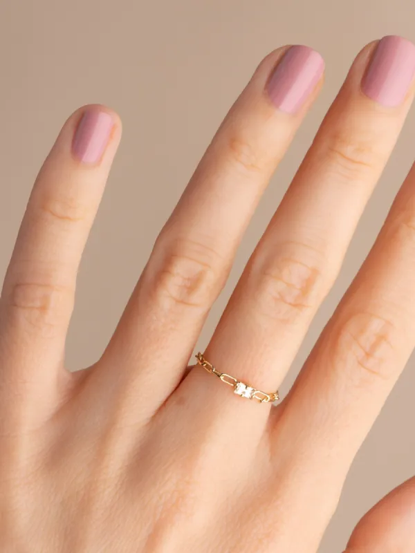 Aime Chain Ring Champagne made by Ivalo.com