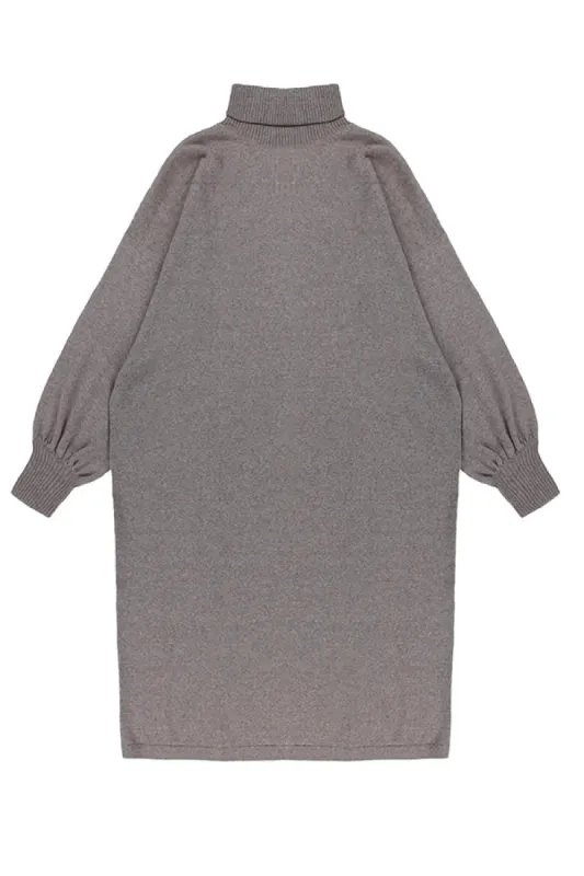 Aspö Knitted Turtleneck Dress Brown sold by Ivalo.com