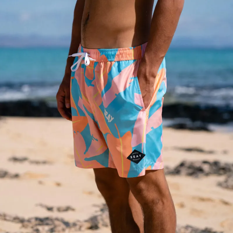 Swim Boxer Medium Pink Blue Banana Leaves sold by Ivalo.com