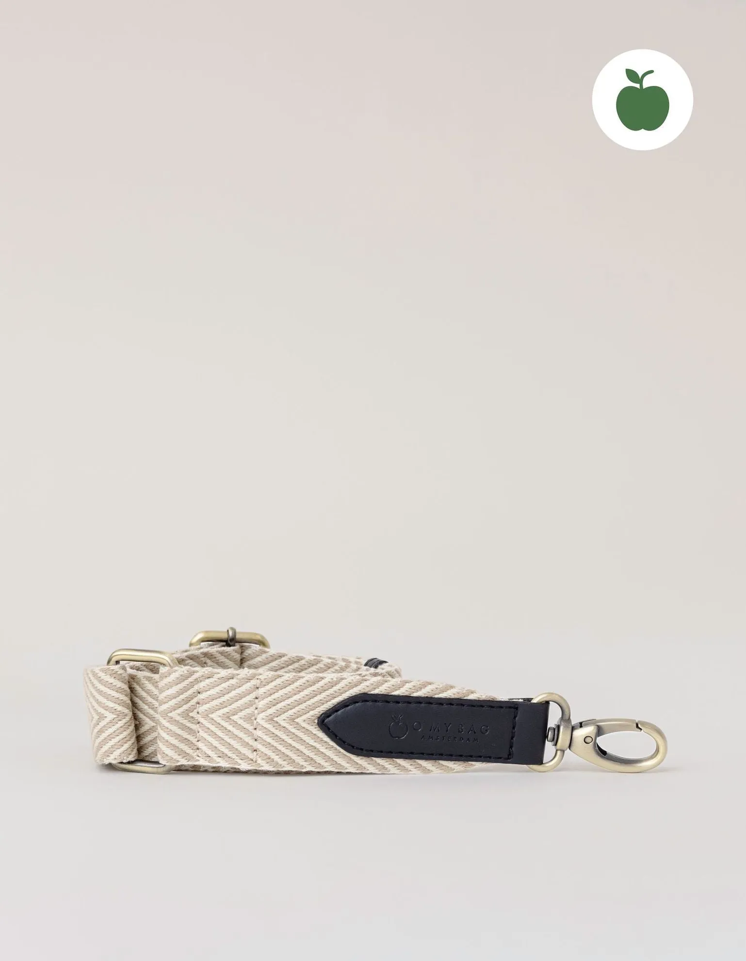 Herringbone Webbing Strap Apple Leather Black sold by Ivalo.com