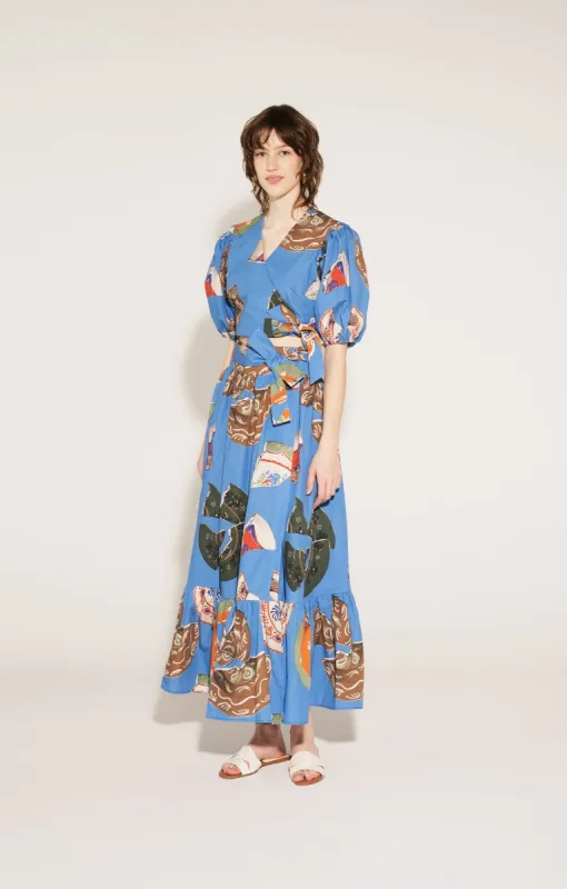 Hadik Ruffled Wrap Skirt Plates Blue sold by Ivalo.com