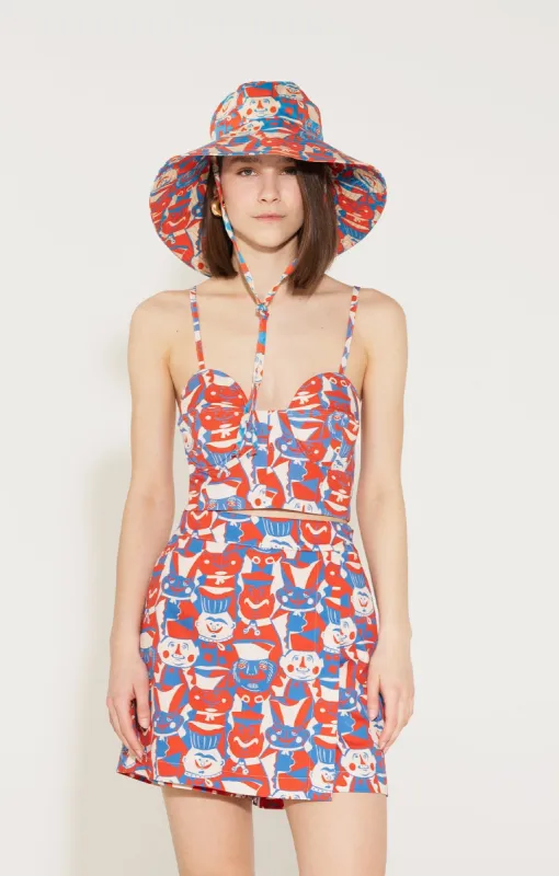 Butykos Bustier Top Miska Faces Red sold by Ivalo.com