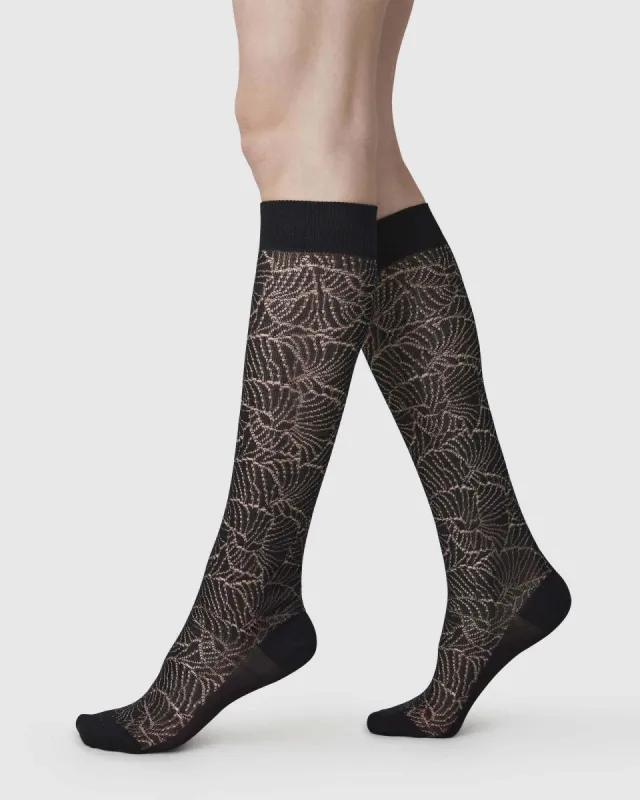 Alba Ginkgo Knee-Highs Black sold by Ivalo.com