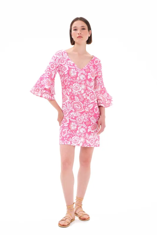 V-Neck Printed Linen Dress sold by Ivalo.com