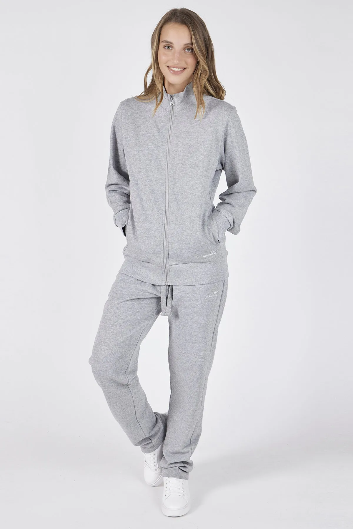Women's Sweatshirt With A Zipper Grey sold by Ivalo.com product image thumbnail 2
