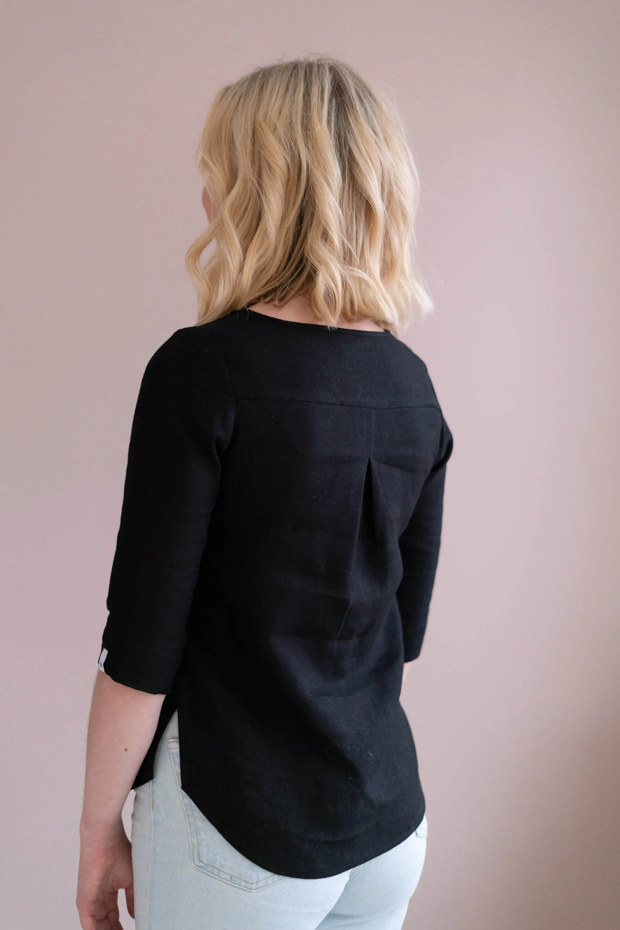 Classic Linen Blouse Black sold by Ivalo.com product image thumbnail 4
